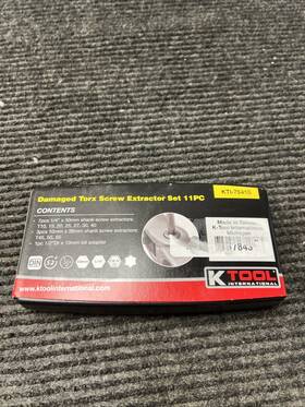 Kti-75410 K Tool International Kti75410 75410 New 11 Piece Damaged Torx Screw Extractor Set