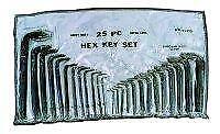 Kti71425 K Tool International 25 Piece Sae And Metric Hex Key Set