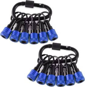 Katerk 445008067069 Bit Holder Key Chain 12 Pcs Set 1/4 Inch Socket Hex Shank Holders Keychain