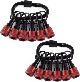 Katerk 445034396355 Bit Holder Key Chain 12 Pcs Set 1/4 Inch Socket Hex Shank Holders Keychain