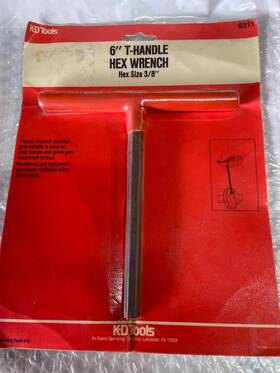Kd Tools 662459338594 T-handle Hex Drivers Cushion Grip Sae 3/8 6 Inch T Handle