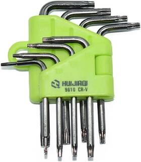 Kimrdiabte 711181263831 9-piece Mini Torx Hex Key Set Small Size Star Wrech T5 T6 T7 T8 T9 T10 T15 T20