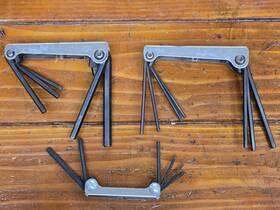 Klein Tools 092644131271 Lot Of 3 Allen Wrench Sets 2 Standard And 1 Metric