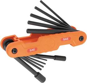 70550 Klein Tools 445057453431 Hex Wrench Key Set 11 Sae Sizes Heavy Duty Folding