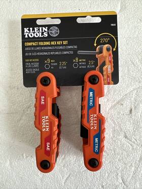 70542 Klein Tools Compact Folding Hex Key Set Sae And Metric