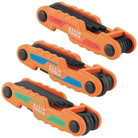 B0cyqy5qls Klein Tools 70543 3-piece Compact Folding Hex Key Set Metric Sae Torx Sizes