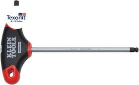 Jth6e08be Klein Tools 1/8-inch Ball End Hex Key With Journeyman T-handle 6-inch