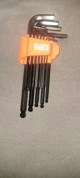 Ls12 Klein Tools L-style Long Hex Key Set Sae 12-piece