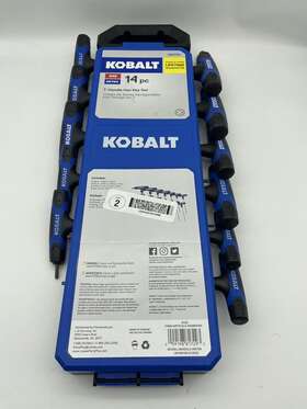 02884760 Kobalt 14-piece T-handle Hex Key Set 2884760 With Storage Rack Missing 3 Sizes