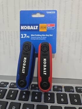 5996329 Kobalt Mini Folding Hex Key Set Standard And Metric Combination New