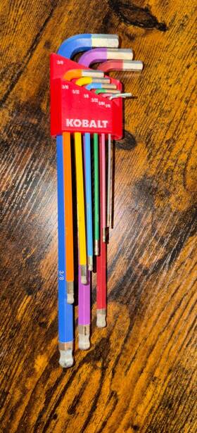 652010 Kobalt Used 9 Piece Sae Hex Wrench Set - 1/16 Inch 3/8