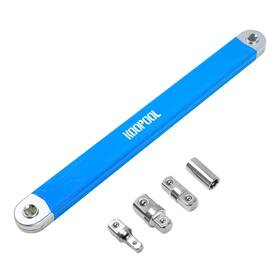 99240199 Koopool Impact Ready Offset Extension Wrench Tight Reach 15.4 Inches Blue