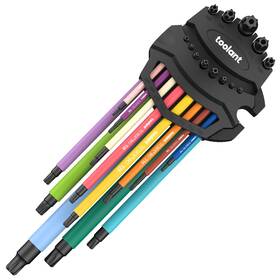 01055016 Kraftek Torx Wrench Set 13pcs T6-t50 Extra Long Arm Multicolor