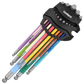 Kraftek 976613851190 Toolant Sae Allen Wrenches Sets 13pcs Extra Long Arm Key Set With Ball