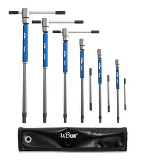 Labear 710949321789 6pcs Metric 3-way T-handle Spinner Hex Allen Key Wrench Set Sizes From 2mm