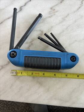 63177 Lawson Products Preowned Fold-up Ball-hex Allen Wrench - 5pc Set Metric