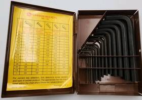 90565 Lawson Products New 15 Piece Hex Key Set .028 - 3/8 Inch In Metal Case