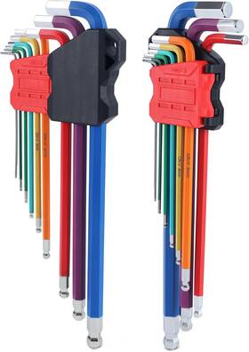 Lichamp 726084879140 18-piece Long Allen Wrenches Sets Metric And Standard Key Set Hex