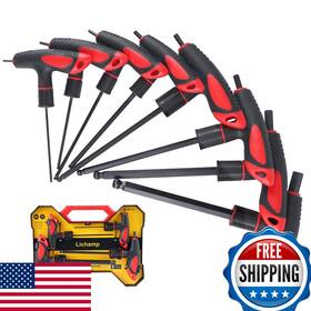 B0c7vxmdz1 Lichamp 8 Pieces Metric T Handle Allen Wrench Set 2-10 Mm Ball Head Standard