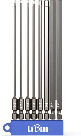 Loh Torng Hardware Machine Co. Ltd 313022522505 8pc Hex Bit Set Metric 6 Inch Long 1/4 Shank Head Allen Wrench Screwdriver