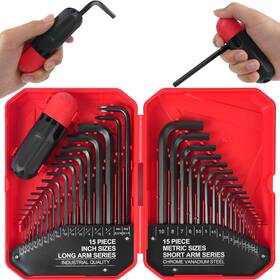 Loz-n35 Lozagu 35-piece Allen Wrench Sets Metric And Standard Hex Key Set Mm
