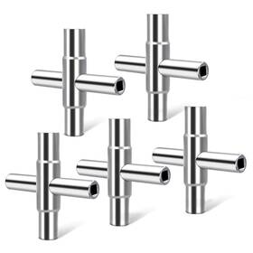 Lwcusnj 671891453208 4 Way Sillcock Key 5pcs Silver Water Steel Wrench Spigot K