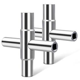 Lwcusnj 671891453895 Inch 4 Way Sillcock Key 1pc Silver Water Steel Wrench