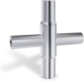 Lyhlya 744110348873 4 Way Sillcock Key Multi-functional Utilities Steel Universal Cross