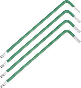 Mma241030ty001733jp M Meterxity 4-pack Ball End Hex Key Wrench 2.5mm L Shape Long Arm S2 Steel Green