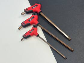 Hkt10ab Mac Tools 3pc Bi-material T-handle Sae Hex Driver Set Lot 7/32 Inch 5/16 3/8