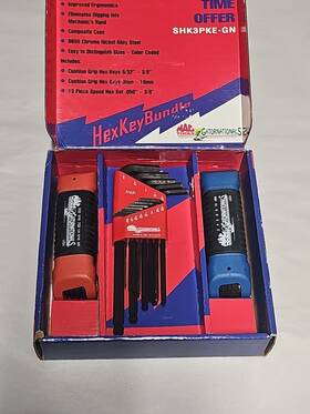 Shk3pke-gn Mac Tools Shk3pke 13 Pc. Hex L-key Extraction 2 Cushion Grip Key Bundle