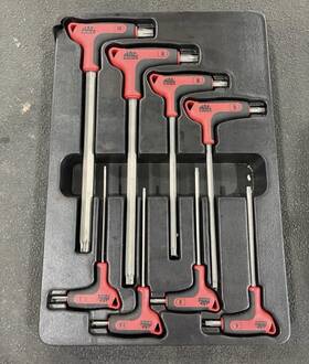 Shktm8rbrt Mac Tools 8-pc. Rbrt Metric T-handle Hex Key Set