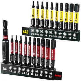 Made By Facoow 445030069086 Hex Bit Set S2 Alloy Steel Allen Wrench Drill With Magnetic Tips 1/4