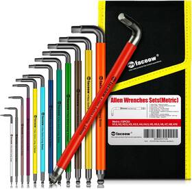 Fw0502 Manufacturer Premium 13-piece Metric Allen Wrench Set With Carry Bag And Extra Long Arms