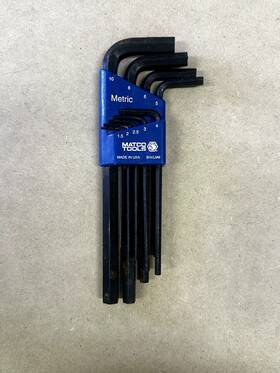 Shklm9 Matco Tools 9-piece Metric Hex Key Set 1.5mm-10mm