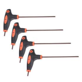 Metallixity 601968192976 4pcs 3mm Ball End Hex Key T-handle Wrench Spanner S2 Steel For Repair