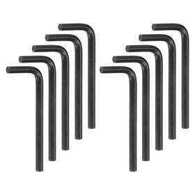 Metallixity 649603618894 10 Set Hex Key Wrench 3/16 Inch Cr-v L-shape Hexagon Sae Black
