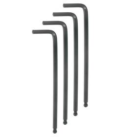 Metallixity 649603628077 4 Set Ball End Hex Key Wrench 3/16 Inch L-shape Long Arm Hexagon Sae Black