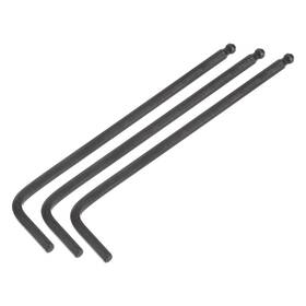 Metallixity 676766633433 3pack 4mm Ball End Hex Key Wrench L Shaped Long Arm Cr-v Repairing Tool Black