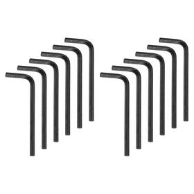 Metallixity 693974316286 12 Pcs Hex Key Black Wrench 1/8 Inch L-shape Hexagon Sae Wrenches For Repairing