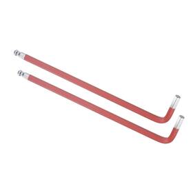 Metallixity 724117084318 2pcs L-handle Ball End Hex Key 6mm Metric L-shape Wrench S2 Hand Tools Red
