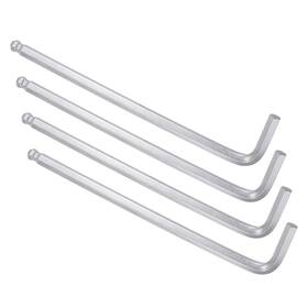 Metallixity 724117084509 4pcs L-handle Ball End Hex Key Wrench 5/16 Inch Sae Cr-v L-shape Hexagon Head