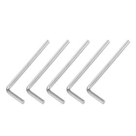 Metallixity 724708102681 5 Pack 3mm Hex Key Wrench L Shaped Long Arm Cr-v For 3d Printer Kits Repairing