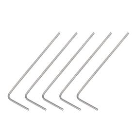Metallixity 724708102759 5 Pack 0.7mm Hex Key Wrench L Shaped Long Arm Cr-v
