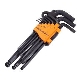 Mp001048 Michaelpro 840113500925 Ball End Hex Key Set 9pc Allen Wrench In Metric Comes With A C