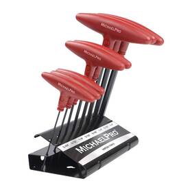 Mp001043 Michaelpro 8-piece T-handle Ball End Allen Wrench Set Sae Hex Key 5/64ftft - 3/8ftft