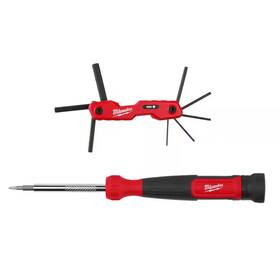Milwaukee 313041424477 Folding Metric Hex Key Set 8-piece With 4-in-1 Precision Multi-bit Screwdriver