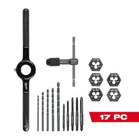 5757395 Milwaukee 17pc Sae Tap And Die Set Pieces Qty. 17 Measurement Standard