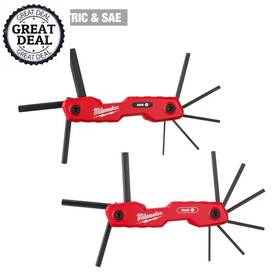 Milwaukee 726084338043 17-key Folding Hex Key Sets - Sae/metric