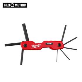Milwaukee 744759136275 Folding Metric Hex Key Set 8-piece